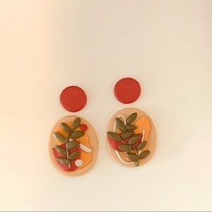 Handmade polymer clay earrings. Nickel free posts